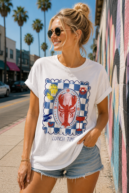 T-shirt Blanc Homard