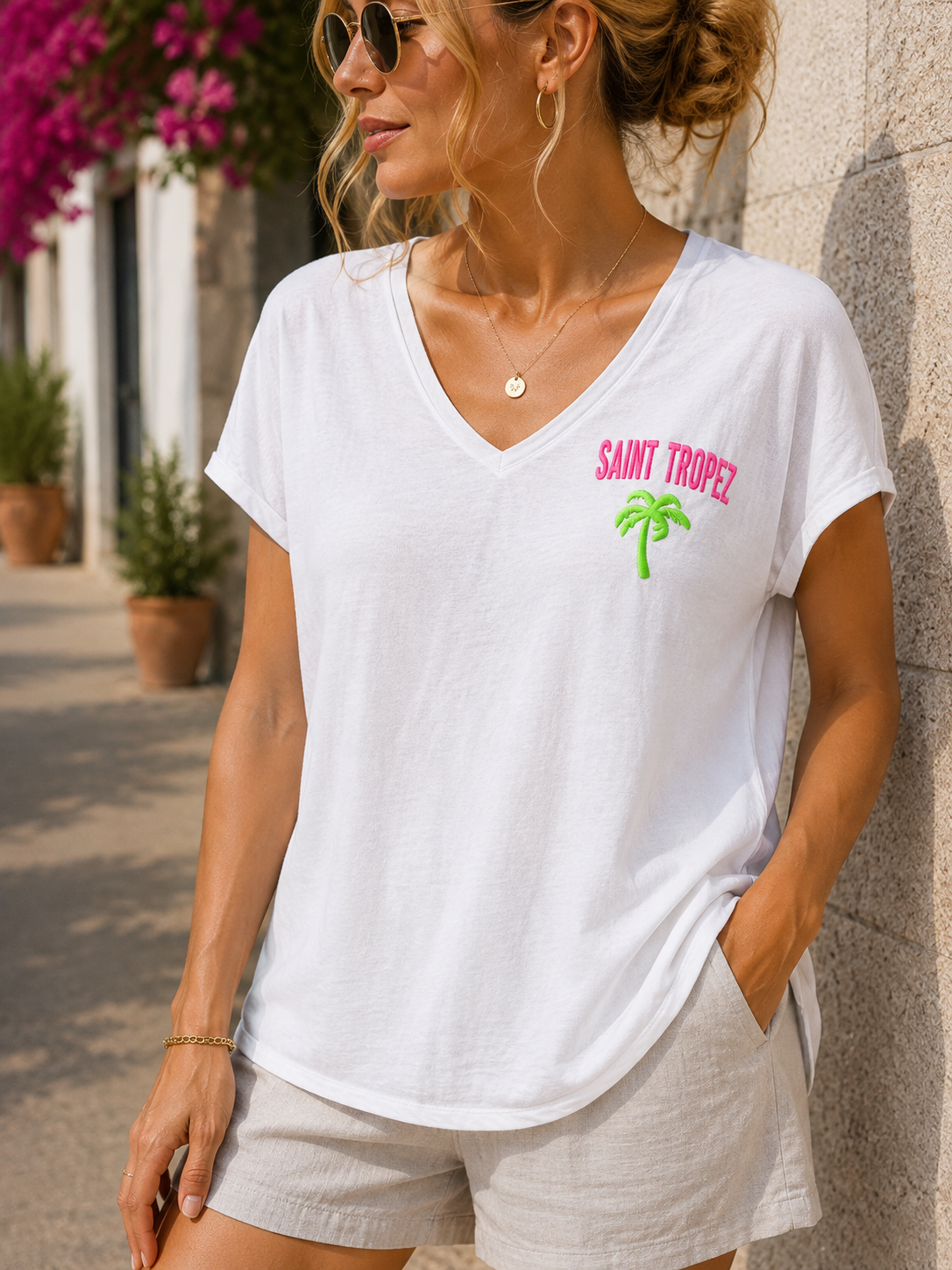 T-shirt St Tropez blanc