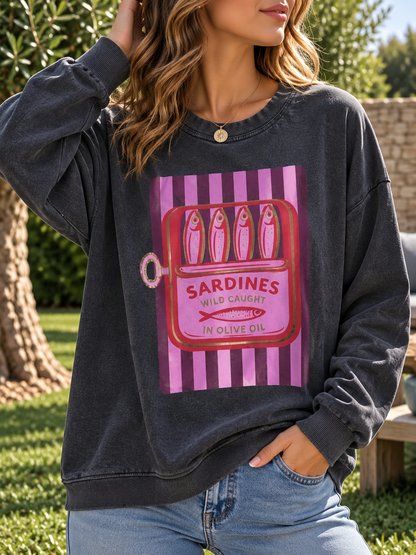 Sweat anthracite SARDINES rose/violet