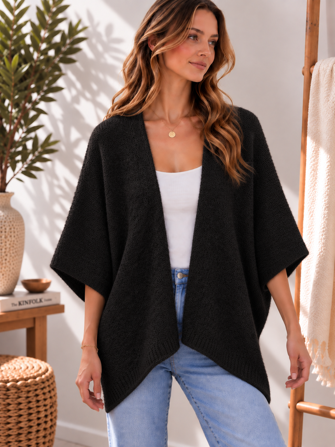 Gilet chauve-souris noir