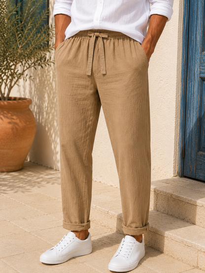 Pantalon en lin REEP camel
