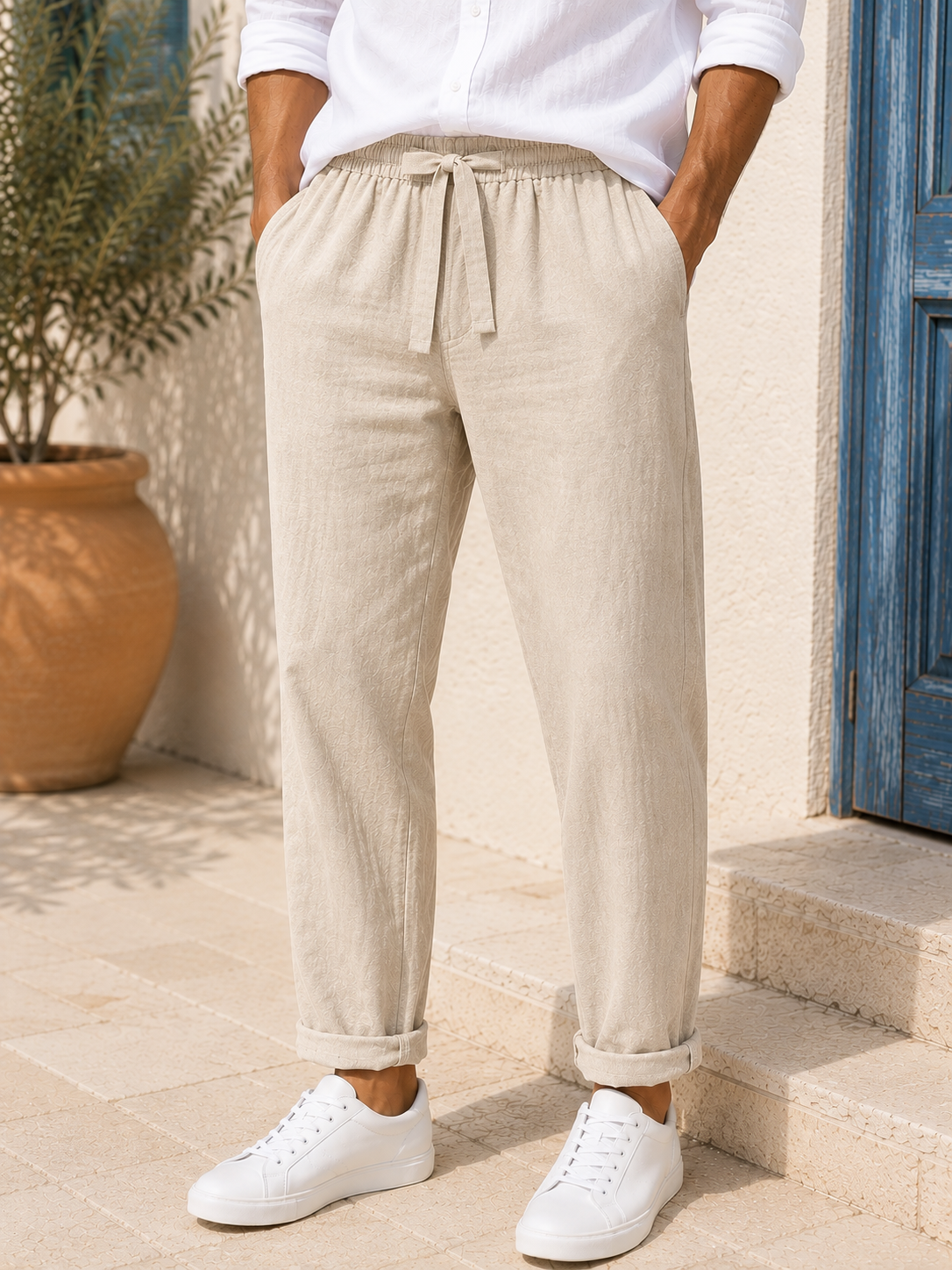 Pantalon en lin REEP sable