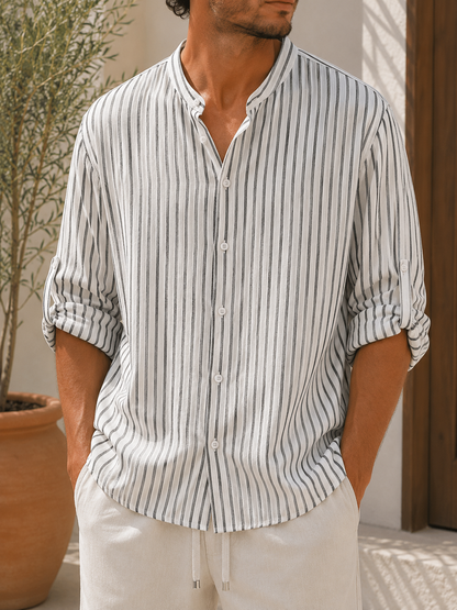 Chemise rayée RANCH blanche