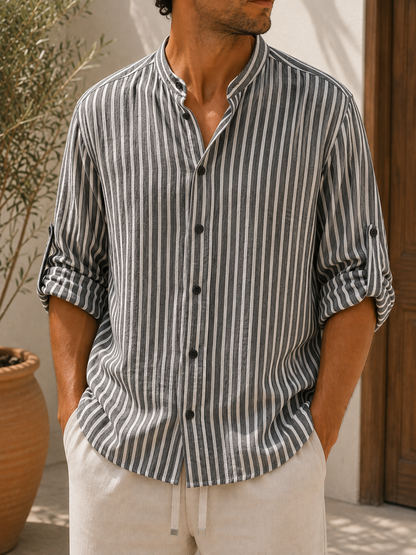 Chemise rayée RANCH anthracite