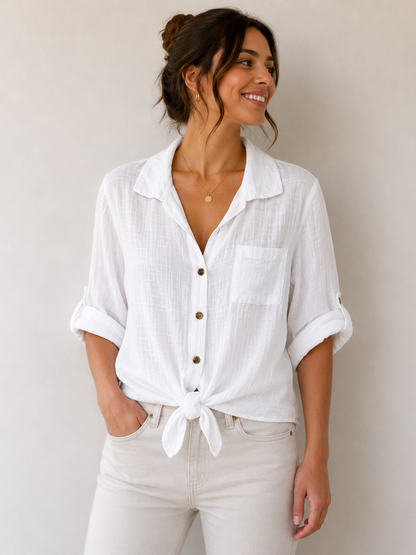 Chemise coton blanc