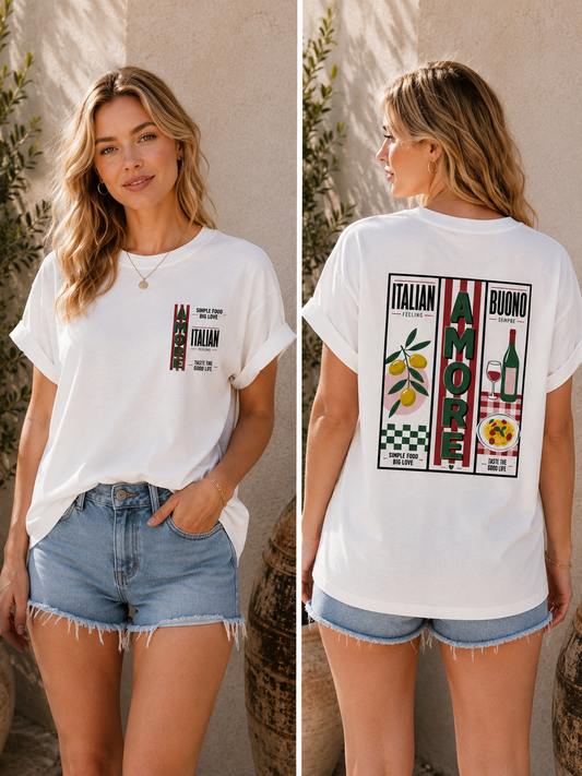 T-shirt blanc AMORE Italia