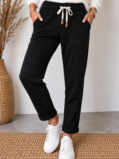 Pantalon souple et soyeux noir