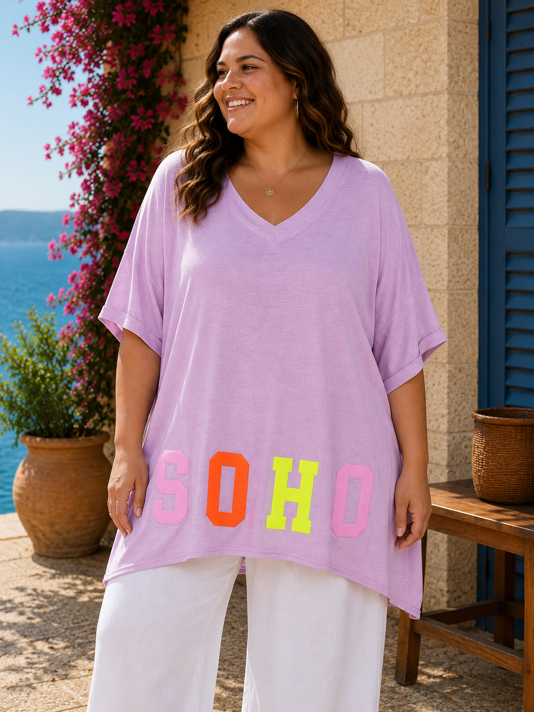GRANDE TAILLE - T-shirt SOHO rose