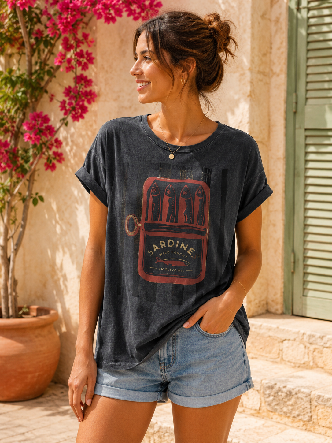 T-shirt anthracite Sardines