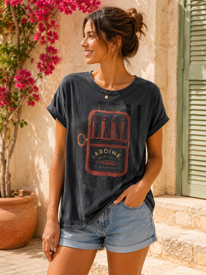 T-shirt anthracite Sardines