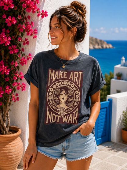 T-shirt anthracite MAKE ART NOT WAR