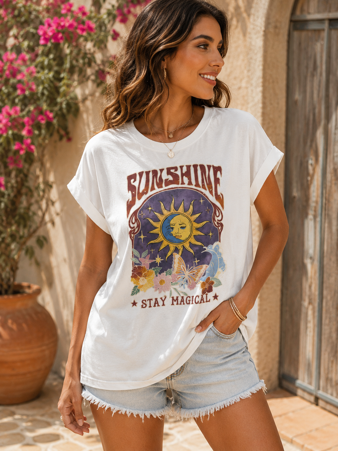 T-shirt blanc SUNSHINE