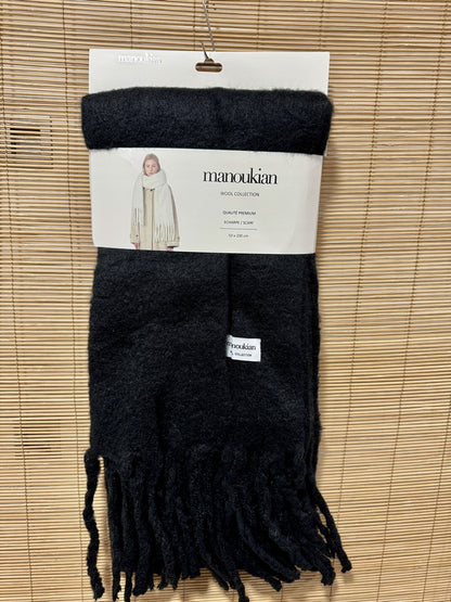 Echarpe plaid MANOUKIAN noire