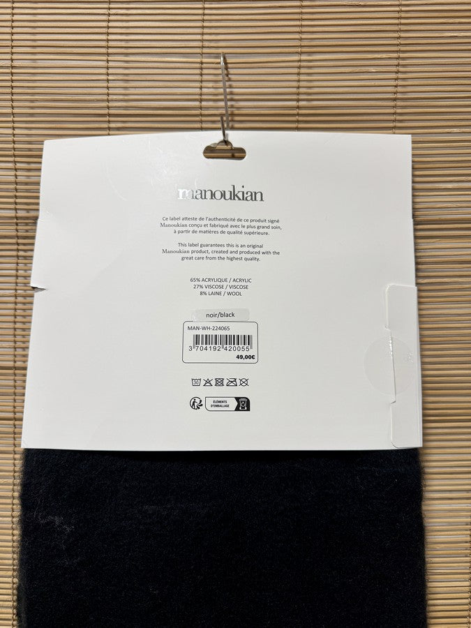 Echarpe plaid MANOUKIAN noire