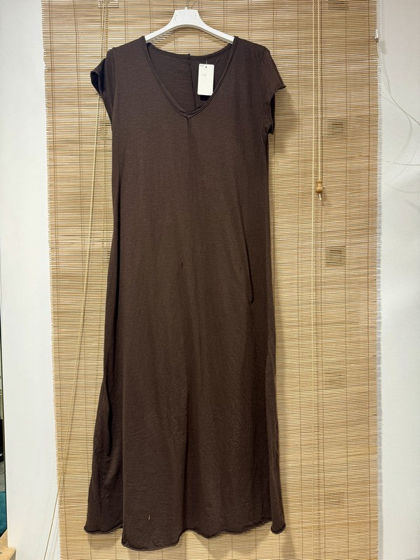 Robe longue t-shirt chocolat