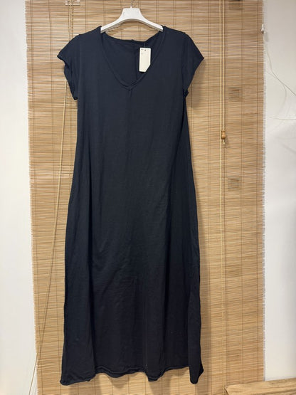 Robe longue t-shirt noire