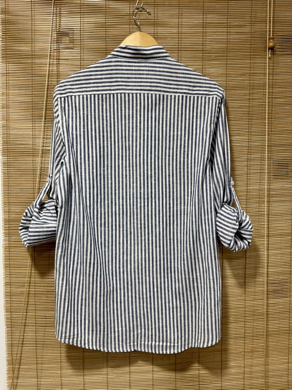 Chemise rayée DUTTON bleu marine