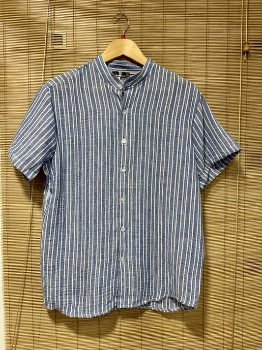 Chemise rayée GIL bleu marine