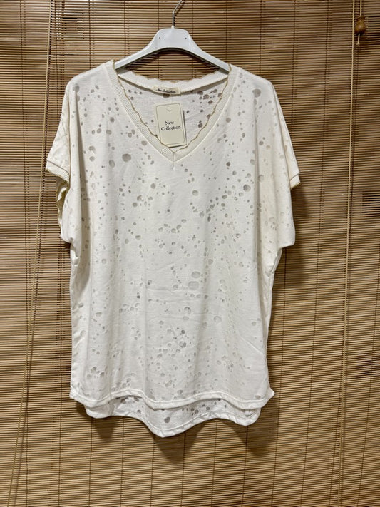T-shirt col doré 3