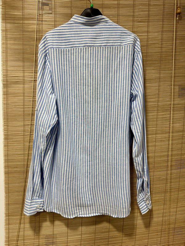 Chemise rayée DUTTON bleu ciel