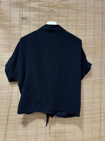 Chemise gaze de coton noire