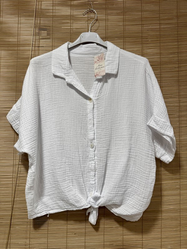 Chemise gaze de coton blanc