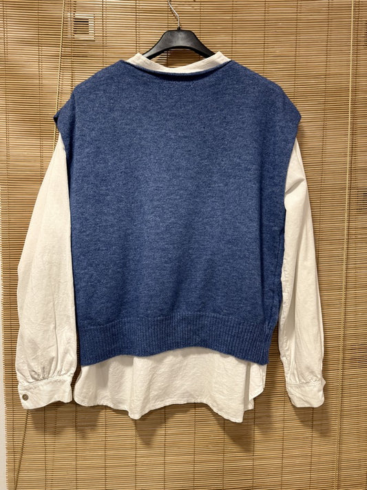 Pull débardeur LANA bleu jean