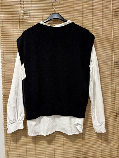 Pull débardeur LANA noir