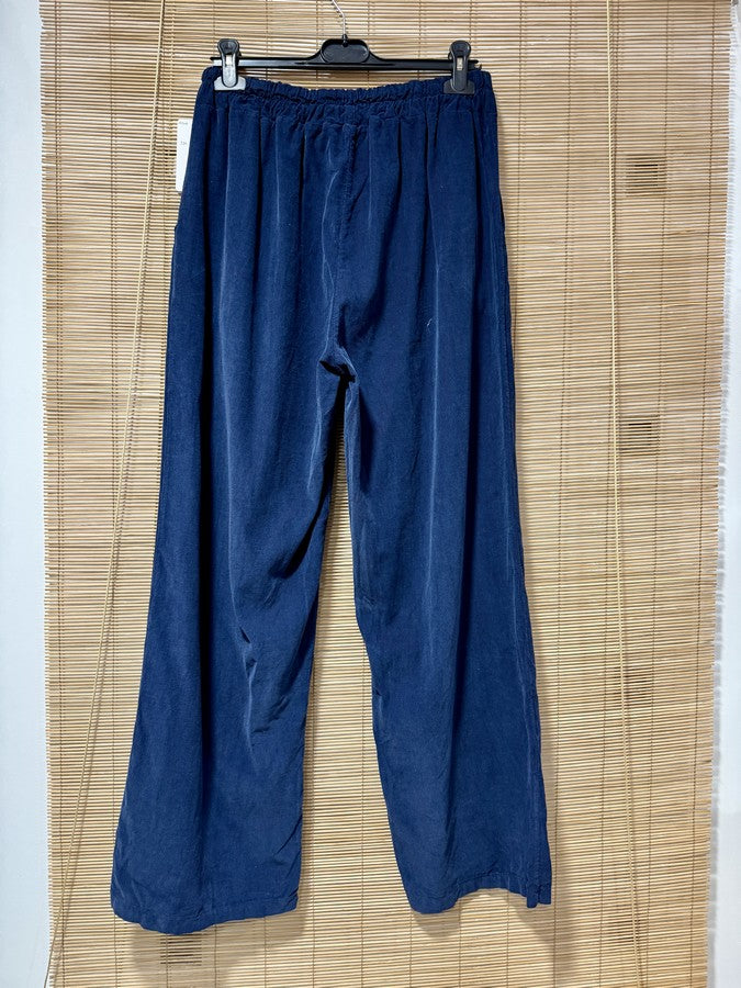 Pantalon en velours bleu marine