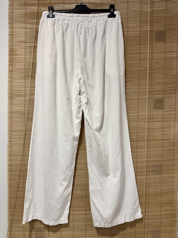 Pantalon en velours blanc