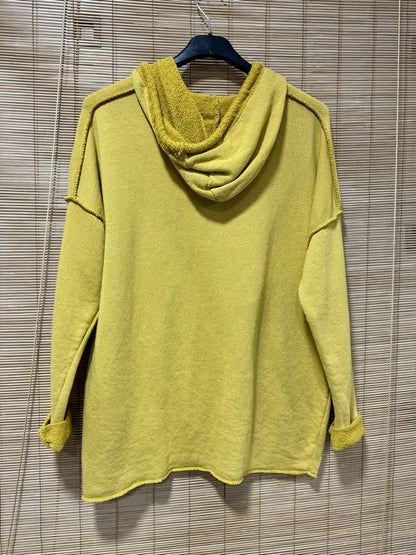 Sweat à capuche NORDE moutarde