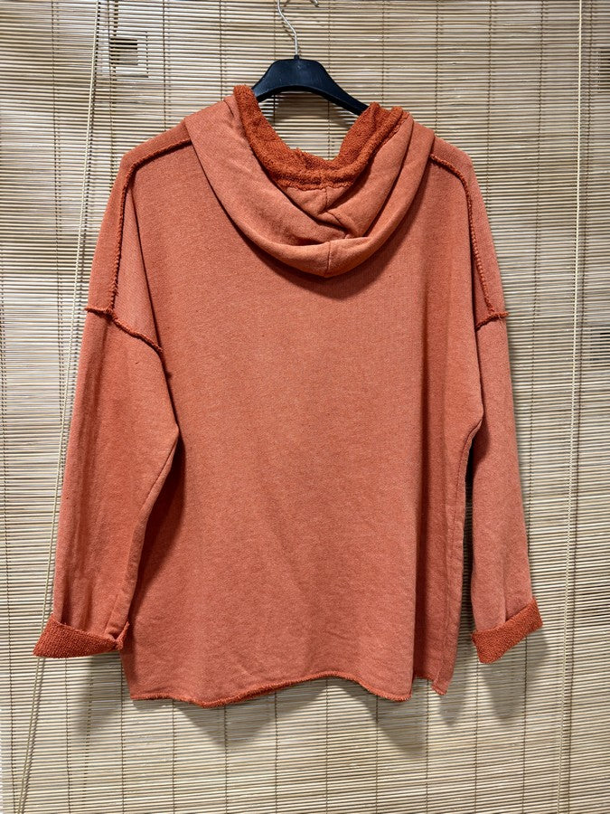 Sweat à capuche NORDE rouille