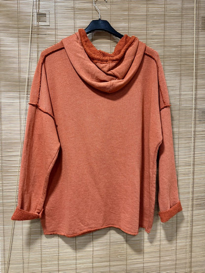 Sweat à capuche NORDE rouille