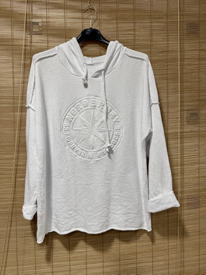 Sweat à capuche NORDE blanc