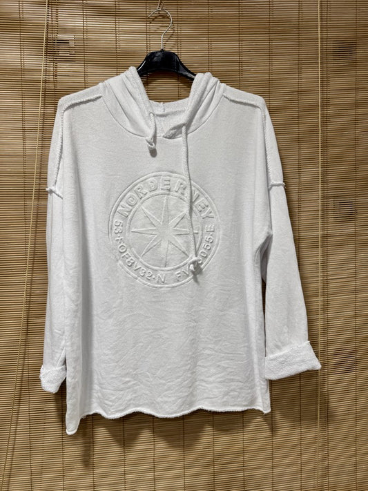 Sweat à capuche NORDE blanc