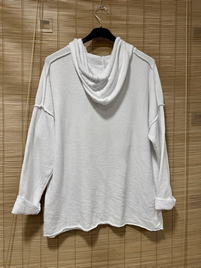 Sweat à capuche NORDE blanc