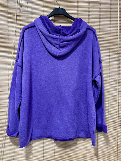Sweat à capuche NORDE violet