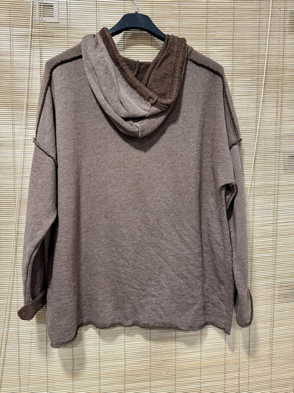 Sweat à capuche NORDE marron