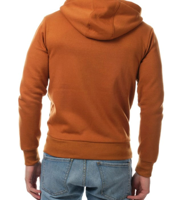 Gilet zippé à capuche BRAWL camel du S au 2XL