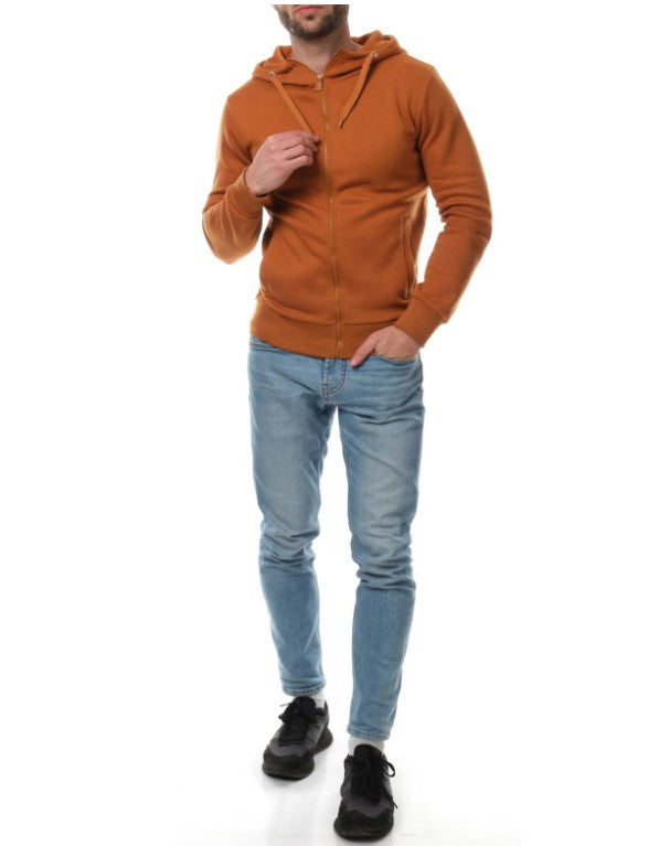 Gilet zippé à capuche BRAWL camel du S au 2XL