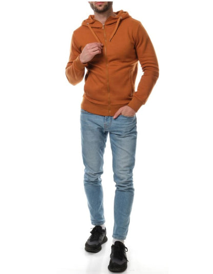 Gilet zippé à capuche BRAWL camel du S au 2XL