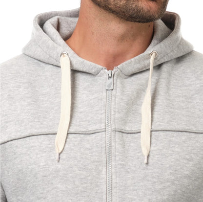 Gilet zippé à capuche LAURENT gris du S au 2XL