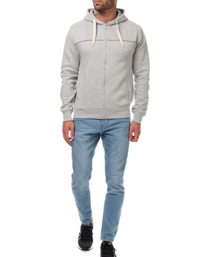 Gilet zippé à capuche LAURENT gris du S au 2XL