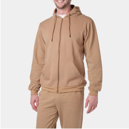 Gilet zippé à capuche SATORU camel du S au 2XL