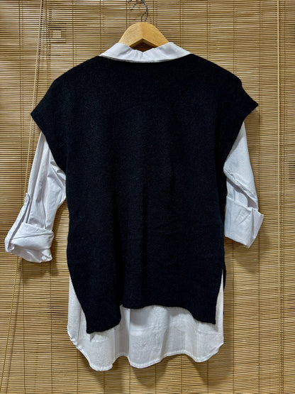 Pull débardeur noir