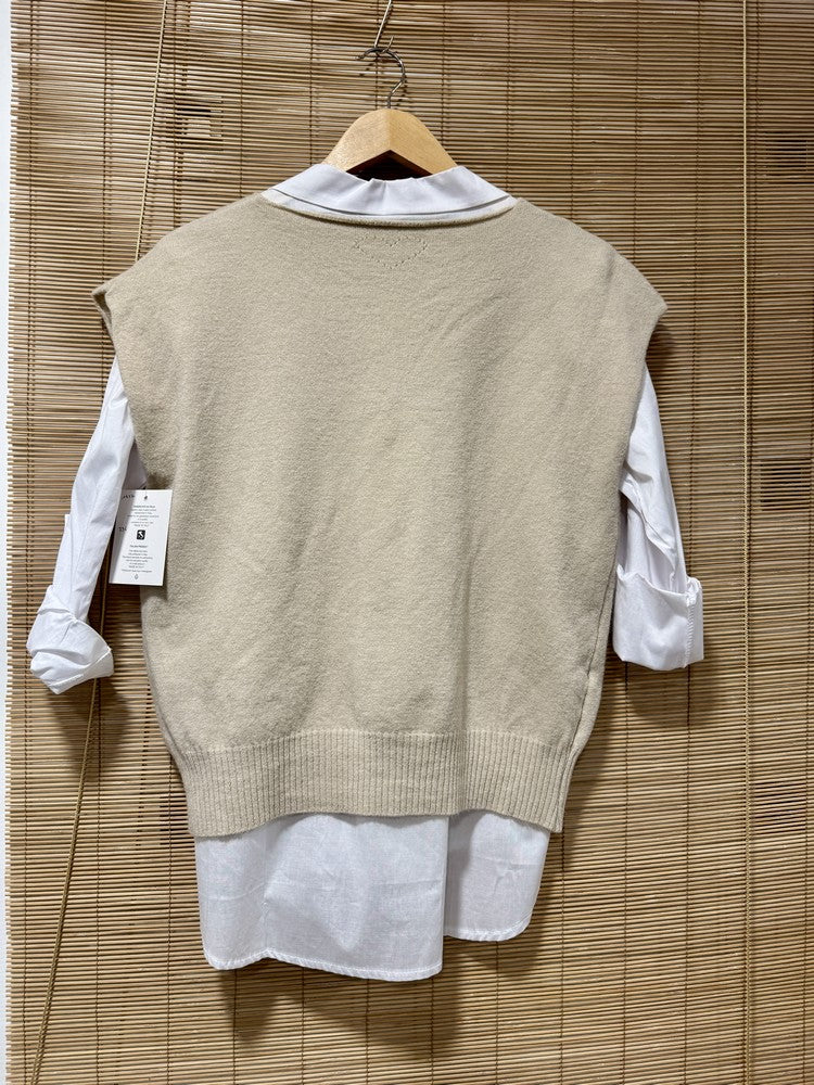 Pull débardeur LANA beige