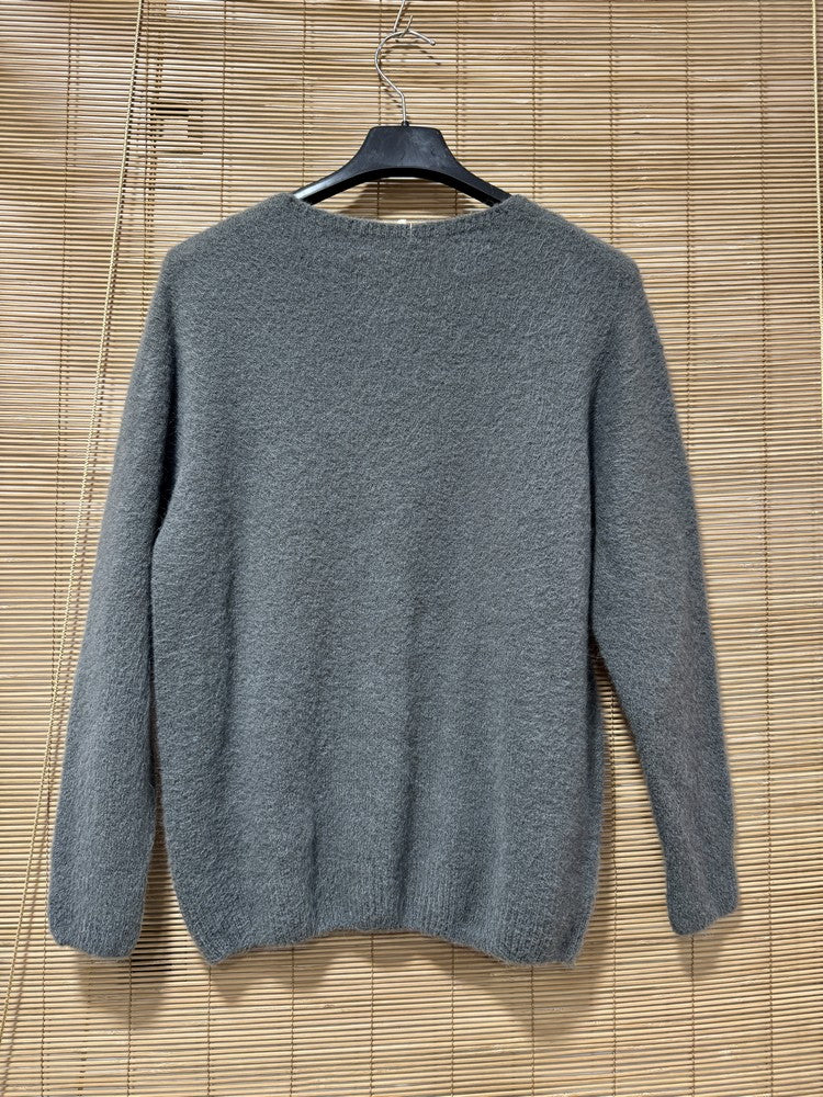 Pull col V CAMILLE kaki (alpaga)