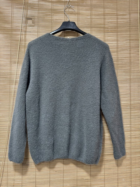 Pull col V CAMILLE kaki (alpaga)