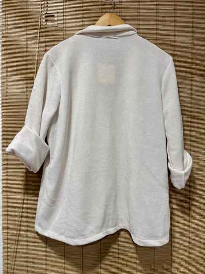 Blazer velours lurex blanc