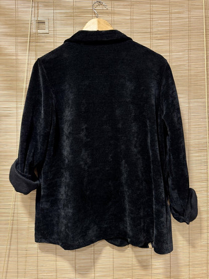 Blazer velours lurex noir